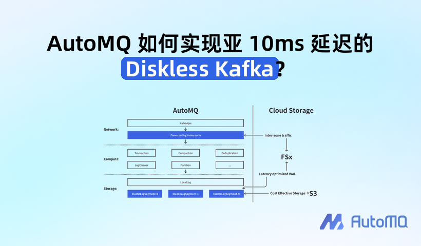AutoMQ 如何实现亚 10ms 延迟的 Diskless Kafka?